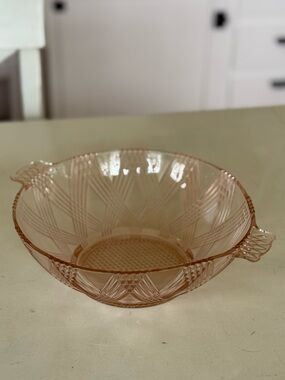Vintage Pink Depression Glass Coronation Bowl | Anchor Hocking 1936-40 | HTF